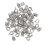50 Stk Zinn Bartperlen DIY Flechten Schmuck 2