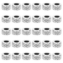 (Silver) 30x Mode-Bartperlen DIY-Aluminiumgeflecht Silber