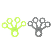2x Silikon-Fingerdehner 5 Finger grün/grau 8,8lb