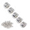 50 Stk Zinn Bartperlen DIY Flechten Schmuck 4