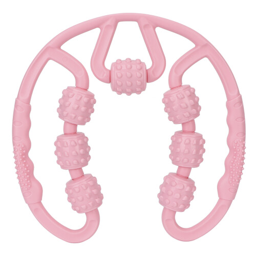 Rullo Massaggio Gambe 7 Rotelle Antidolore Rosa
