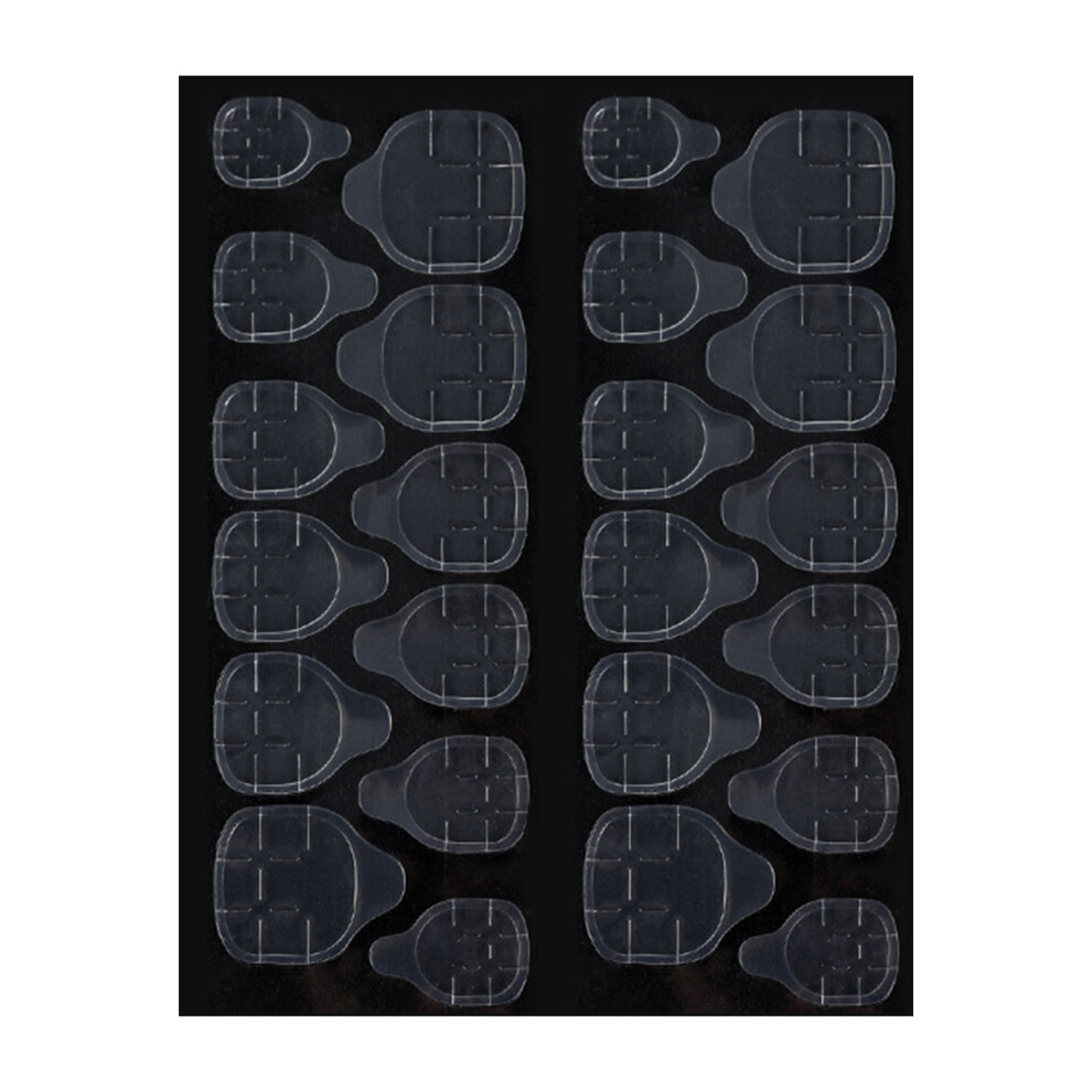 24pcs/sheet Waterproof Double Sided Fake Nail Glue Sticker