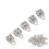 50 Stk Zinn Bartperlen DIY Flechten Schmuck 3