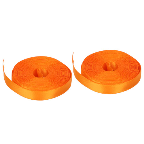 (Orange) 10mm Purple Waterproof Decorative Ribbon DIY Polyester 5yd 2pcs 2
