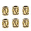 (Gold) 50pz Perline Capelli a Barile in Lega Oro per Barba 4