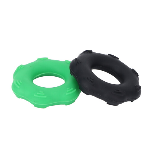 2x Fingerkrafttrainer Silikon 50lb, Dunkelgrün/Schwarz 1