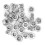 (Silver) 30x Mode-Bartperlen DIY-Aluminiumgeflecht Silber 3