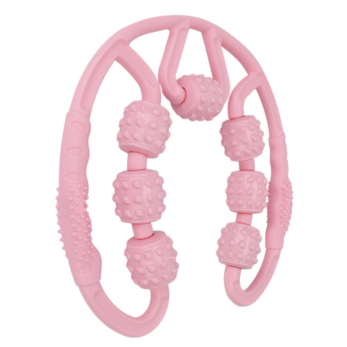 Rullo Massaggio Gambe 7 Rotelle Antidolore Rosa 1