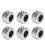 (Silver) 30x Mode-Bartperlen DIY-Aluminiumgeflecht Silber 2