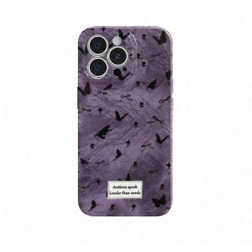 (iPhone13 PRO) Purple Full Screen Butterfly Case for iPhone Case for iPhone 16/15/14/13/12