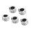 (Silver) 30x Mode-Bartperlen DIY-Aluminiumgeflecht Silber 4