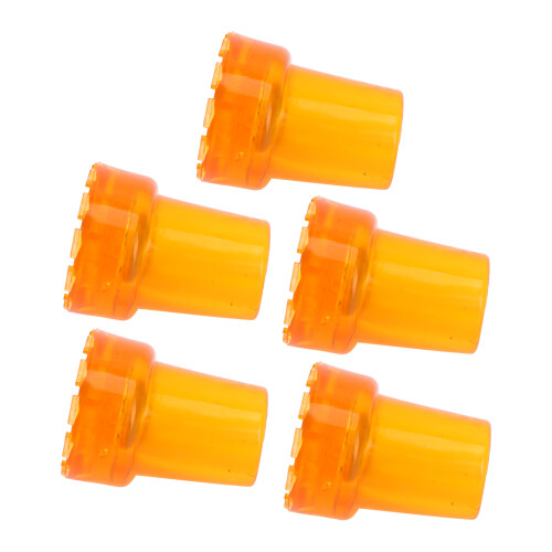 (Translucent Yellow) 5PCS 22mm Single Angle Yellow Cane Tips