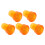 (Translucent Yellow) 5PCS 22mm Single Angle Yellow Cane Tips 4
