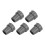 (Grey) 5PCS 22mm Single Angle Yellow Cane Tips 5