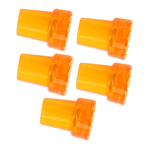 (Translucent Yellow) 5PCS 22mm Single Angle Yellow Cane Tips 1