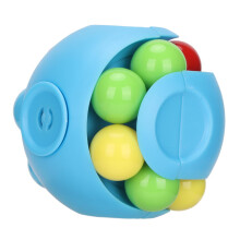 (Blue) Drehbarer Bohnen-Spielzeug ABS Stressball für Erwachsene Kinder Blau