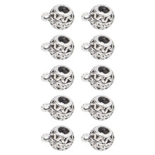 10x Legierung Haarflechtperlen Zöpfe DIY Silber