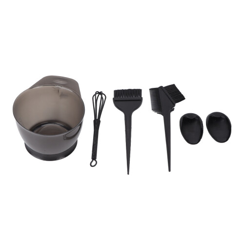 (Black) Haarkleur Set Draagbare Oorkap Verfkwast Mengkom