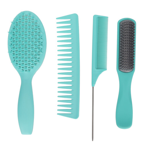 (Green Box Packed) 4x Professionele Haarkamenset (Groen)