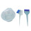 (Blue) 3x Haarfarbepinsel mit Färbe-Kamm blau 1