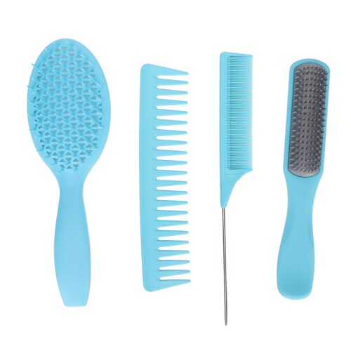 (Blue Box Packed) 4x Professionele Haarkamenset (Groen)