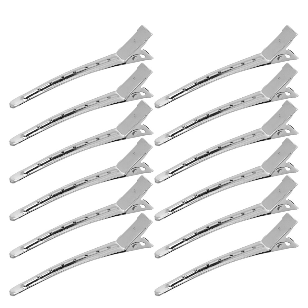 12pcs Duckbill Clip Stainless Steel Hair Sectioning Salon Tool