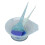 (Blue) 3x Haarfarbepinsel mit Färbe-Kamm blau 2