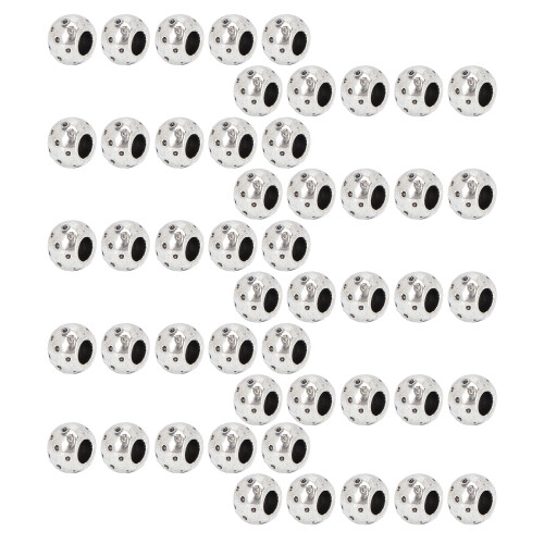 50x Alu-Haarperlen Flechtarmband DIY Schmuck 2