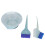 (Blue) 3x Haarfarbepinsel mit Färbe-Kamm blau 4
