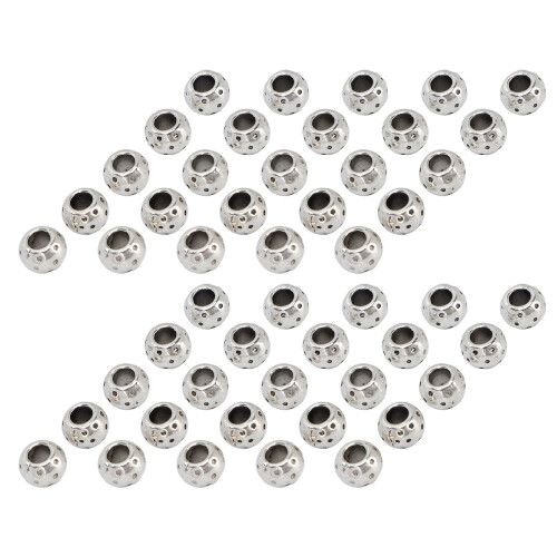 50x Alu-Haarperlen Flechtarmband DIY Schmuck 1
