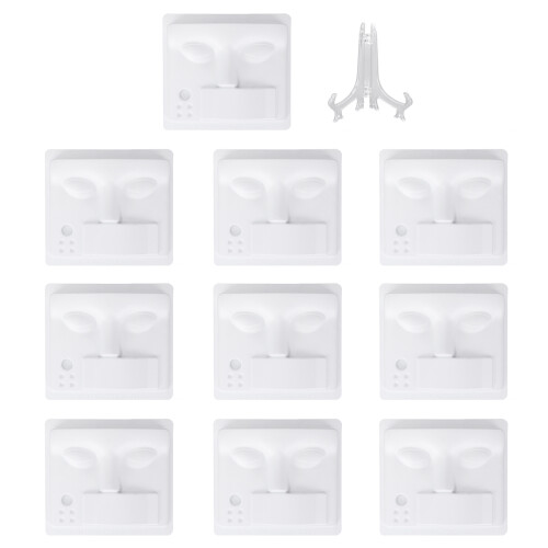 10pcs 3-in-1 Eyelash Extension Training Board Holder Set