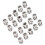 20x Alu-Haarflechtperlen Dreadlocks Ringe Silber 2