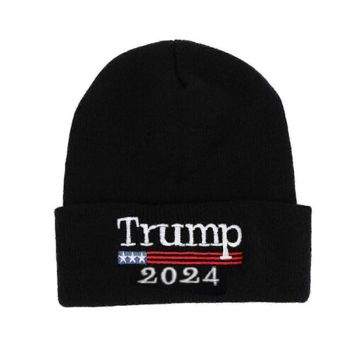 (Black) Winter 2024 Windproof  Letter Embroidery Hat Thick Unisex Solid Hat