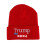 (Red) Winter 2024 Windproof  Letter Embroidery Hat Thick Unisex Solid Hat 1