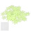(Green) 50x Luminescente muurstickers 3
