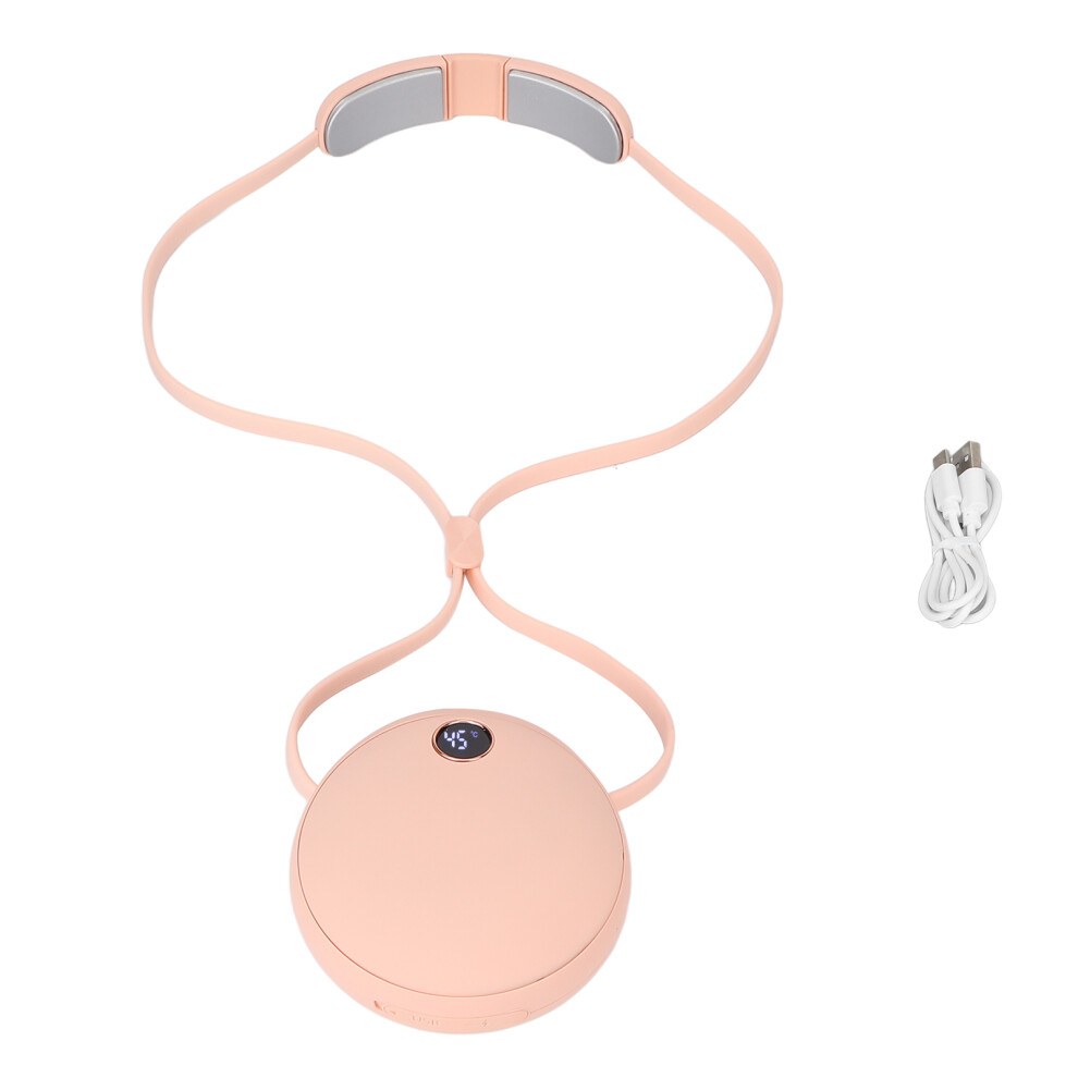(Pink) USB Neck Hand Warmer Mini Rechargeable with High Accuracy White