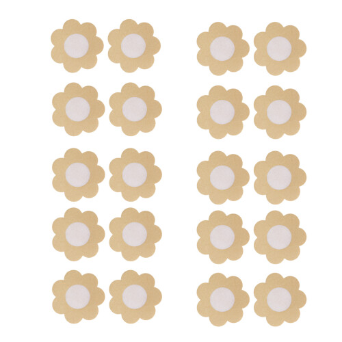 20x Einweg Brustpflaster hellbeige klebend Nippelabdeckung