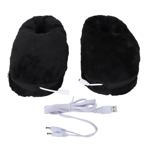 USB-Heizschuhe, waschbar, elektrisch, schwarz
