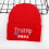 (Red) Winter 2024 Windproof  Letter Embroidery Hat Thick Unisex Solid Hat 5