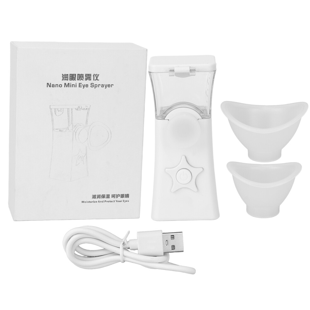 White/Green () Portable Electric Eye Sprayer Nanometer Mist Hydrating
