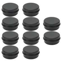 (10ml) 10pcs Round Aluminum Can DIY Refillable 10ml Perfume Lip Mask Jars