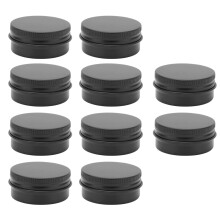 (15ml) 10pcs Round Aluminum Can DIY Refillable 10ml Perfume Lip Mask Jars