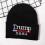 (Red) Winter 2024 Windproof  Letter Embroidery Hat Thick Unisex Solid Hat 4