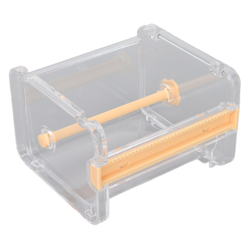 (Orange) Transparenter Klebebandspender mit Sichtfenster Grün 2