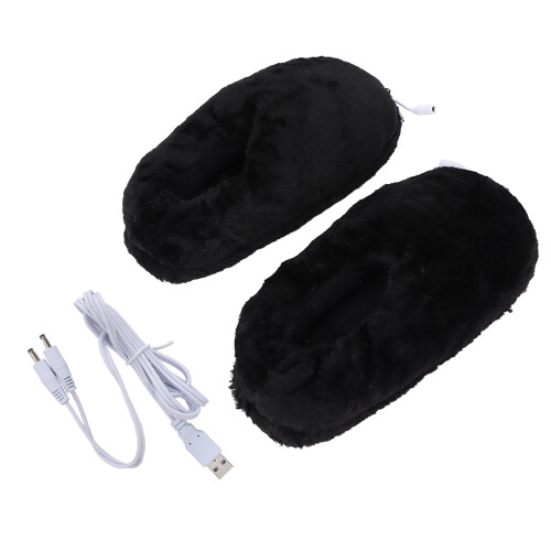 USB-Heizschuhe, waschbar, elektrisch, schwarz 1