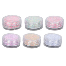 6-farbiger Nail-Art-Glitter-Pulver für Partys