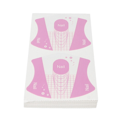 100x Wiederverwendbar Selbstklebend Nail Art Guide Sticker 2