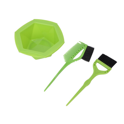 Haarfärbekit mit leichter Plastikbürste 1