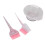 (Pink) 3x Haarfarbepinsel mit Färbe-Kamm blau 3