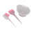 (Pink) 3x Haarfarbepinsel mit Färbe-Kamm blau 4